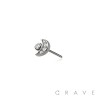 316L SURGICAL STEEL THREADLESS PUSH IN CZ MOON TOP PART